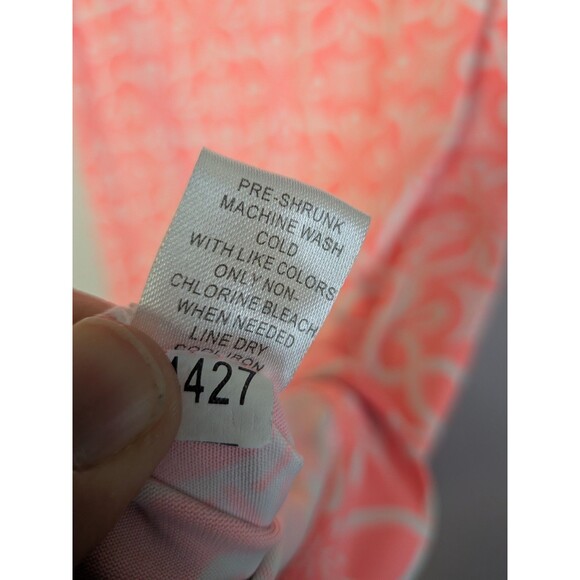 Lulu B Sleeveless Swing Dress Womens Large SPF Fabric Pink Floral Stretchy Beach - Picture 12 of 14